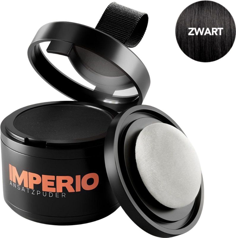IMPERIO - Uitgroei Poeder - Zwart - Haarmascara - 3-in-1 Doosje