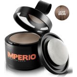 IMPERIO Uitgroei Poeder - Haarpoeder voor Haarverdichting voor Vrouwen en Mannen, Waterdicht Haar Make Up om Haaruitgroei te Verbergen - 4g (lichtbruin)