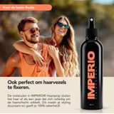 IMPERIO Fixeerspray voor strooihaar en strooihaar, speciale haarspray voor de perfecte fixatie van haarvezels, 250 ml