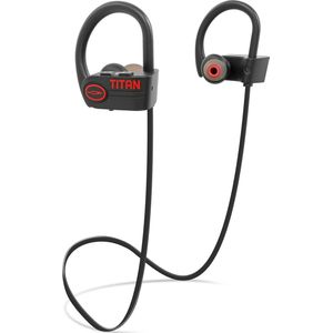 EarHackz® Titan - Draadloze Oortjes - Sport Oordopjes - Bluetooth Oordopjes voor Hardlopen, Fietsen en Fitness - Zwart - Waterdicht