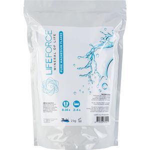 Lifeforce Magnesium Vlokken / Flakes / badzout (2 kg) | Puur Zechstein - Magnesiumchloride 100% natuurlijk en zuiver