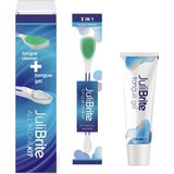 JuliBrite® Tongreiniger en Tong Gel (50ML) - 3 in 1 Tongschraper - Reinigt Witte Tong Aanslag - Tegen Slechte Adem - Halitose & Beslagen Tong