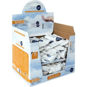Clean Go - extra luxe vochtige doekjes zonder alcohol - ongeparfumeerd - 50 stuks