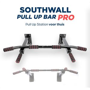 SOUTHWALL Pull Up Bar PRO – Optrekstang Wandmontage – Pull Up Station voor Thuis Sporten – Fitness Trainingsstang – Home Gym – Krachttraining – Wandstand – Chin Up Bar – Metaal – 150kg Draagkracht – Zwart