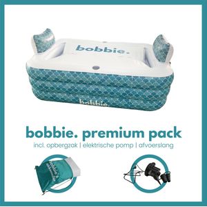 bobbie. bohemian - Premium Pack - Opblaasbaar ligbad voor 2 personen - incl. afdekzeil - zwembad geschikt voor binnen en buiten - ijsbad - zitbad - bath bucket - opvouwbaar bad
