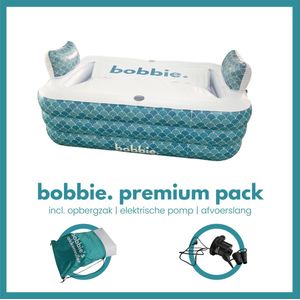 bobbie. bohemian - Opblaasbaar ligbad voor 2 personen - incl. elektrische pomp - zwembad geschikt voor binnen en buiten - ijsbad - zitbad - bath bucket - opvouwbaar bad (Bohemian Green)