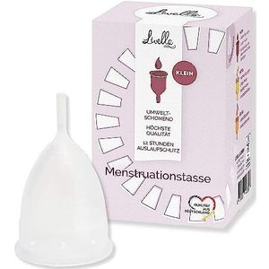 Livella Menstruatiebeker in transparant (maat S) | voor comfortabele menstruatiehygiÃ«ne | menstruatiebekers als duurzaam alternatief voor tampons & maandverband | menstruatiebeker incl. opbergtas