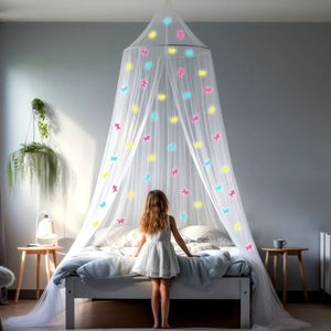 Klamboe - Glow in the Dark Eenhoorns - Bedhemel voor Kinderkamer - Decoratie