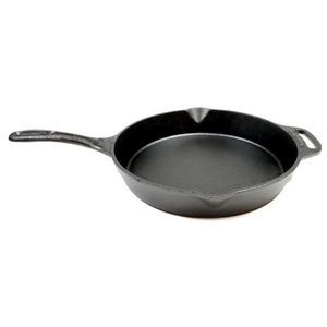 Valhal Outdoor Skillet / Koekenpan met steel - gietijzer, diameter 25cm - schenktuiten - VH25