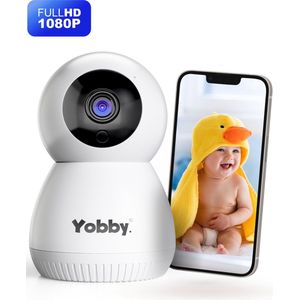 Yobby – FullHD Babyfoon Met Camera en App – Onbeperkt Bereik – WiFi - Geluid en Bewegingsdetectie – Terugspreekfunctie – 4x Zoom