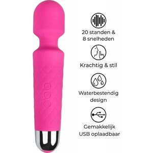 Wand Vibrator Mini - Clitoris Stimulator - Massage Vibrator - Magic Wand Massager - Roze