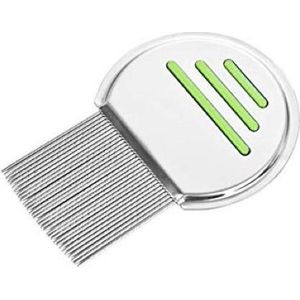 Neten Kam - Luizen kam - Neten verwijderaar - Luizen verwijderaar - RVS - Duurzaam - Comfortabel grip - Zilver Groen
