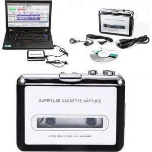 NicoBo Cassette Converter en Speler - Digitaliseren naar Computer/MP3/CD/USB - Casette Tape Omzetten