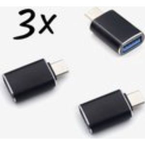 USB C naar USB A Converter - Universele USB Hub - OTG - 3 Stuks