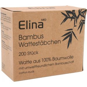 Bamboo wattenstaafje - 200stuks - 100% Recyleerbaar - Wit