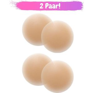 Tepelcovers - Set van 2 Paar - Tepelbedekkers - Siliconen - Tepelpads - Herbruikbaar - Tepelplakkers - Onzichtbaar - Tepelstickers - Blank