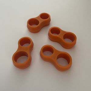 Sumio Products® Deurklink Buffers [4 stuks] Oranje - Stootdoppen - Muurbeschermers / Deurklink bescherming - Flexibele Deurstoppers