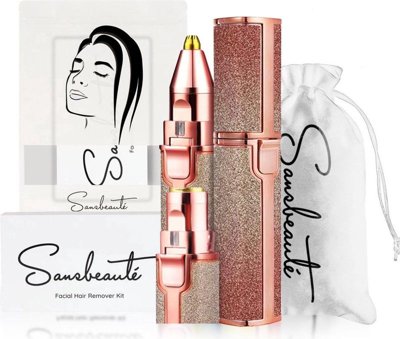 Sansbeauté - Gezichtsontharing - Gezichtstrimmer - Veilig Scheermes - Pijnloos