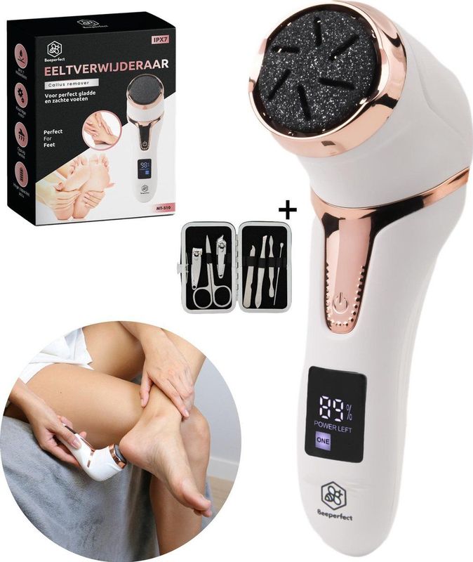 Beeperfect - Elektrische Eeltverwijderaar - Voetvijl - Inclusief 6 Eeltschijven - IPX7 Waterdicht