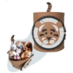 Wasmand Kinderkamer – Opbergmand Kinderkamer – Speelgoedmand Tijger voor Kinderen – Jungle Speelgoedkist