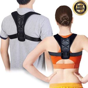 Rugbraces - rugbrace houding correctie -Rug Postuur Houding Corrector- rugband - postuur corrector - houding corrector - Perfecte Verstelbare Houding Corrector voor Mannen en Vrouwen Bovenrug - Brace voor Sleutelbeen Ondersteuning  - L Size - Zwart