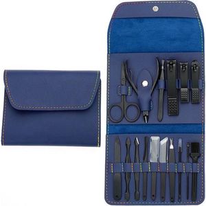 Professionele Manicure Set 16 Delig - Nagelknipper - Pedicuresets - Blauw
