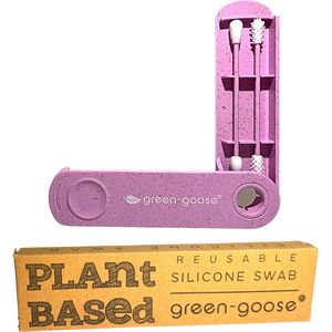 Duurzame Herbruikbare Wattenstaafjes - Milieubewust - Milieuvriendelijk - Dubbelzijdige Wattenstaafjes - Make-up Staafjes - Cosmetisch Gereedschap - Waterbestendig - Waterproof - Zwart