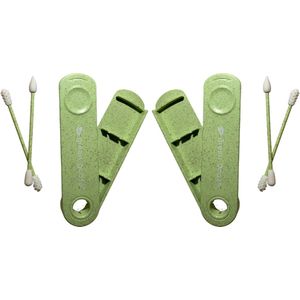 Duurzame Herbruikbare Wattenstaafjes - 2-Pack - Milieubewust - Milieuvriendelijk - Dubbelzijdige Wattenstaafjes - Make-up Staafjes - Cosmetisch Gereedschap - Waterbestendig - Waterproof - Groen + Zwart