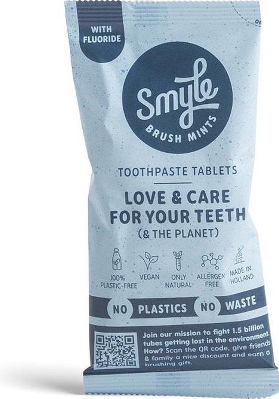 Smyle - Navulling Tandpasta tabs zakje - 35st. - Fluoride zakje met Fluor