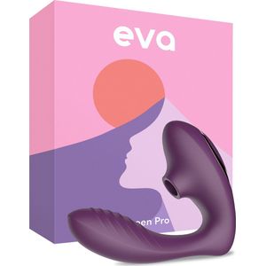 Eva® Queen Pro - Krachtige Luchtdruk Vibrator - Perfecte G-Spot Stimulator & Clitoris Satisfyer - Sex Toys en Vibrators voor Vrouwen & Koppels - Fluisterstil & Discreet Bezorgd - Seksspeeltjes & Dildo - Deep Purple