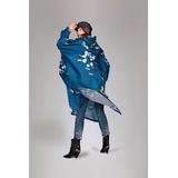 RAINKISS - Regenponcho - Japanese Blossom - One Size Fits Most - Blauw