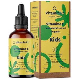 VitaminFit Vitamine C druppels voor kinderen - 100% Natuurlijk & Plantaardig - 50 ML - Vloeibaar
