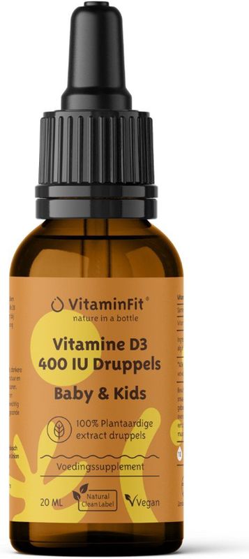 Vitamine D3 - Druppels - 400 IU - Vrij van Suikers