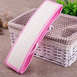 SkinCleanAndCo -Luxe Loofah Baddoek - Huidverzorging met Zachte Lichaamsborstel - Exfoliërende Loofa Spons - Badspons - 8x68 cm - Roze