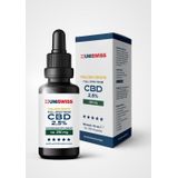 Uniswiss - Golden Drops - CBD Full Spectrum 2,5% - Wateroplosbaar - 10 ml