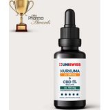 Uniswiss - Kurkuma & CBD isolate 1% - Wateroplosbaar - 10 Druppels