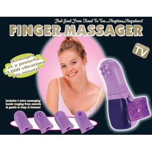 Vinger Massage - Massage Apparaat - 13000 vibraties per minuut - Voor het hele lichaam - Klein en kan overal mee naar toe. - Klein maar super fijn. - Met handig opberg tasje -
