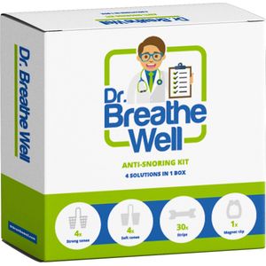 Dr. Breathe Well - 4 in 1 Anti Snurk Neusspreider Pakket - Inclusief Neuspleisters en Clips