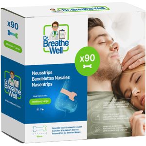 Dr. Breathe Well - Neuspleisters - 66mm - Anti Snurk Pleisters - 90 Stuks