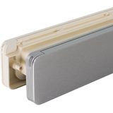 Homebox - Isolerende Brievenbus - Tochtvrij - Geluiddempend - Creme RAL 9001 - ABS Kunststof - Geborsteld Aluminium - 7.8x33.8 cm