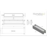 Homebox - Isolerende Brievenbus - Tochtvrij - Geluiddempend - Creme RAL 9001 - ABS Kunststof - Geborsteld Aluminium - 7.8x33.8 cm