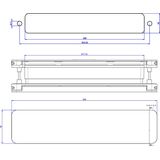 Homebox - Isolerende Brievenbus - Tochtvrij - Geluiddempend - Creme RAL 9001 - ABS Kunststof - Geborsteld Aluminium - 7.8x33.8 cm