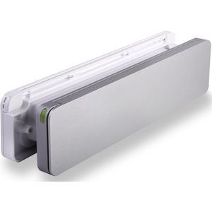 Homebox Isolerende Brievenbus – Tochtvrij en geluiddempend – Inbouw brievenbusklep – Moderne brievenbus met tochtwering – ABS Kunststof RAL 9010 Wit. – Geborsteld aluminium – RVS-look – 33.8x7.8 cm (LxB)