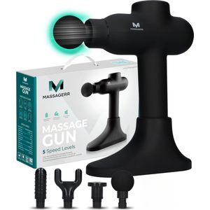 Massagerr® Massage Gun PRO - Professioneel Massage Apparaat - Massagegun - Krachtige Accu voor Langdurig Gebruik - Incl. Standaard en Stressbal - Sport en Relax Massage Pistool