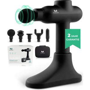 MASSAGERR - Massage Gun PRO - Massagepistool - Zwart - Kunststof