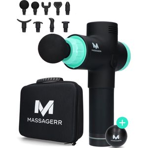 Massagerr Massage Gun, 30 Snelheden en 6 Opzetstukken, Massage Apparaat/Apparaten, Sport en Relax Massage, Massagegun, Massagepistool, Professioneel en Krachtig, Massageapparaat