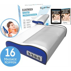 Good4You Elektrisch Shiatsu Massagekussen - Massageapparaat - Nek/Schouders/Rug/Benen/Buik/Voeten