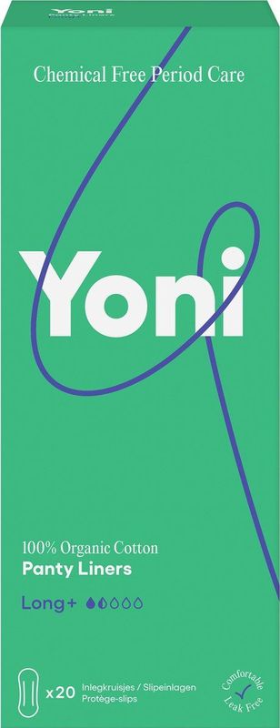 Yoni 100% Biologisch Katoenen Inlegkruisjes - Extra Lang - 20 stuks