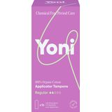 Yoni 100% Biologisch Katoenen Tampons - Regular – met inbrenghuls - 16 stuks