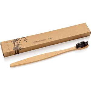 Bamboe tandenborstel met houtskool haren